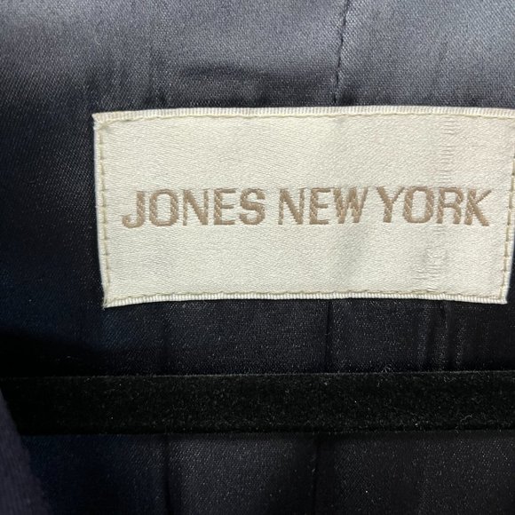Jones New York Blue Coat Long - Picture 2 of 2